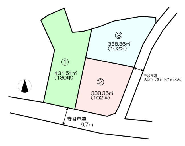 守谷市松並区画図